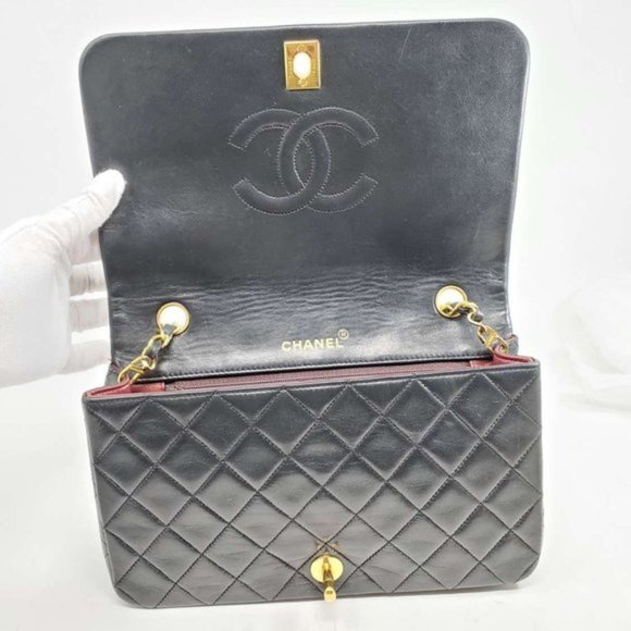 CHANEL 23 Full Flap Vintage 24k Gold Lambskin Bag - Picture 8 of 16